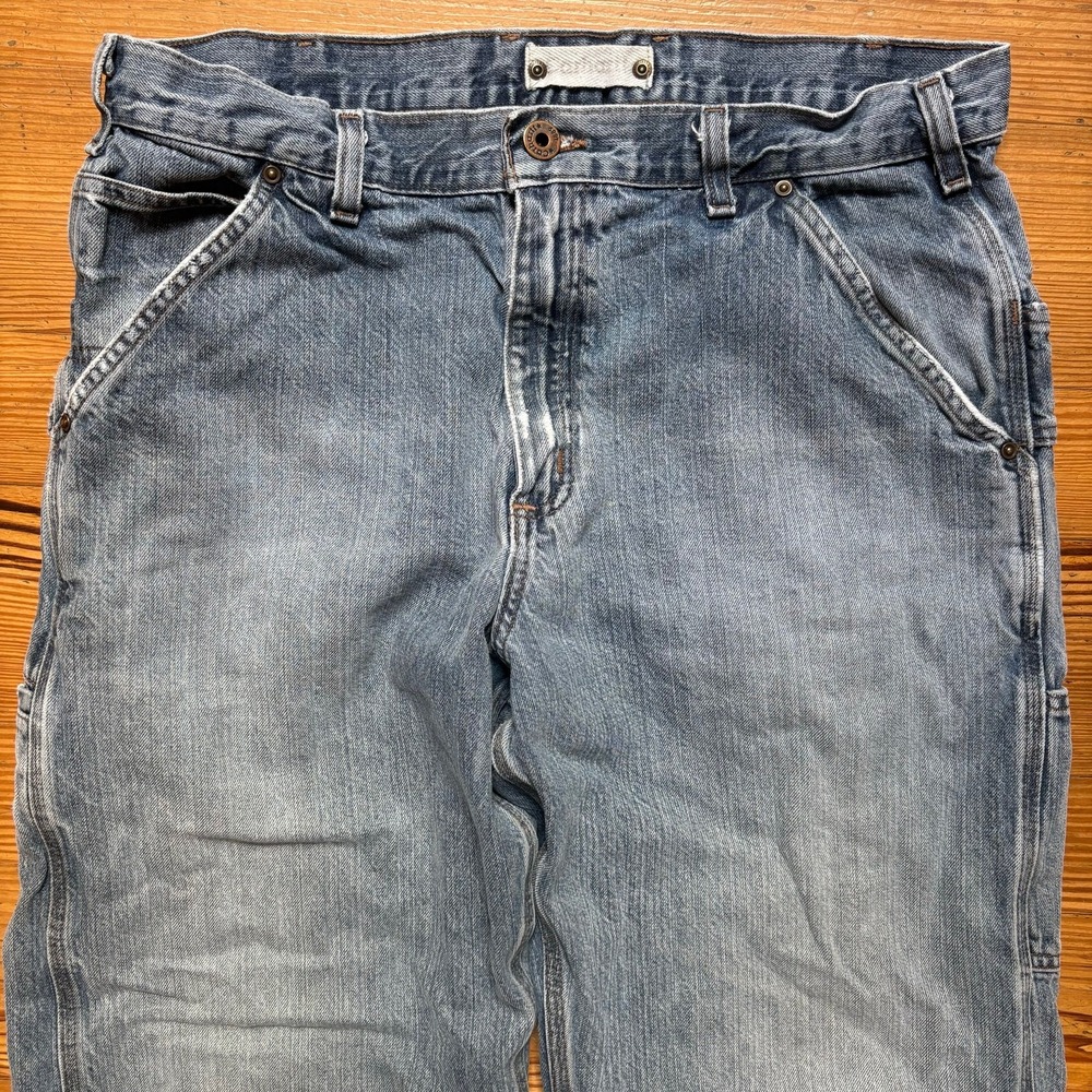 Carhartt light wash mens cargo jeans 36x34 - Picture 2 of 6